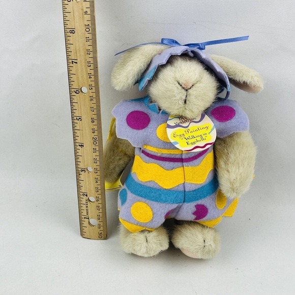 Egg Painting Hoppy Vanderhare 7" Plush Bear NABCO 1993 Walking In Eggshells - Picture 3 of 4